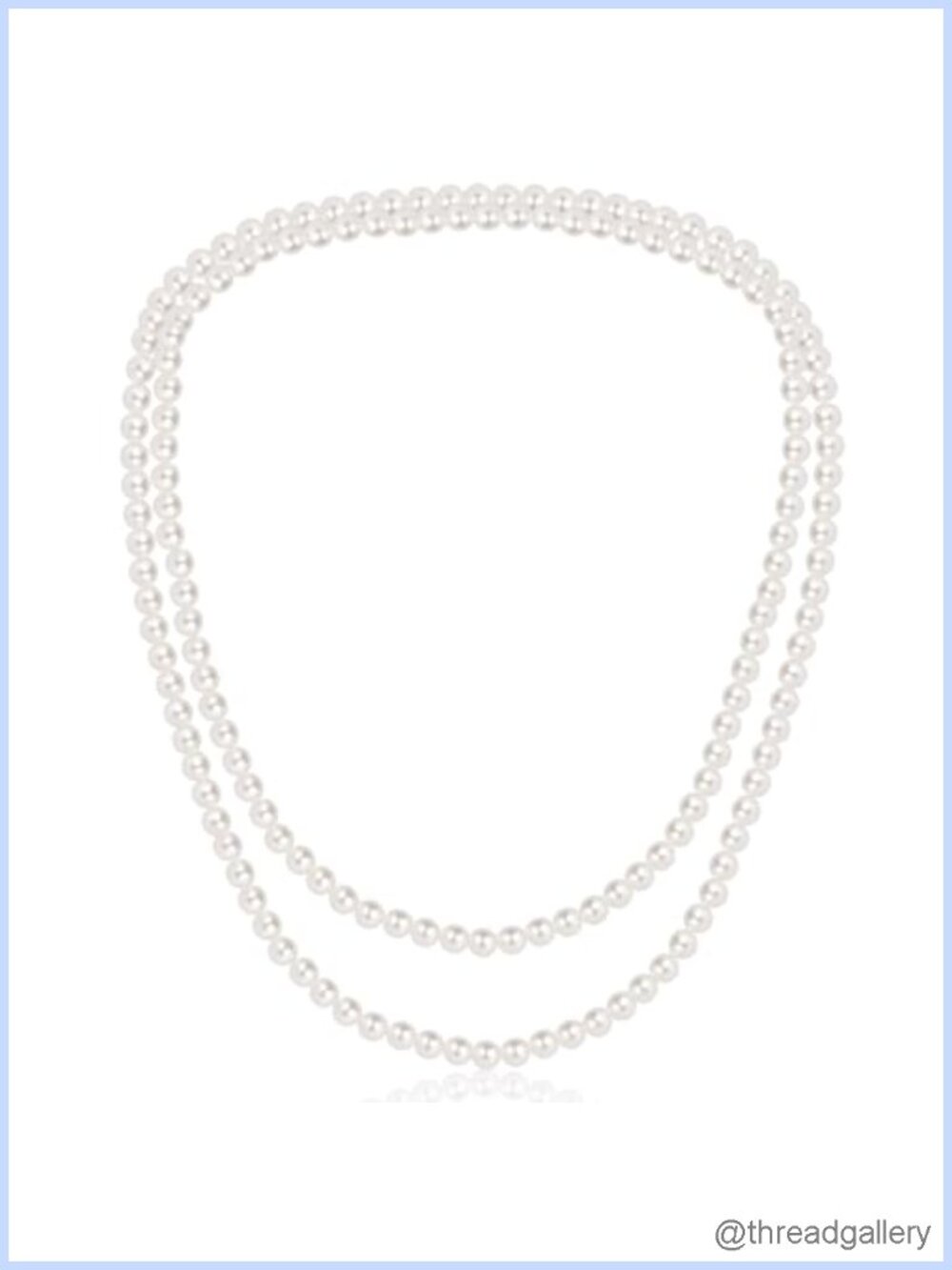 Long Pearl Necklace 59 Inch Faux Pearl Strand for Women